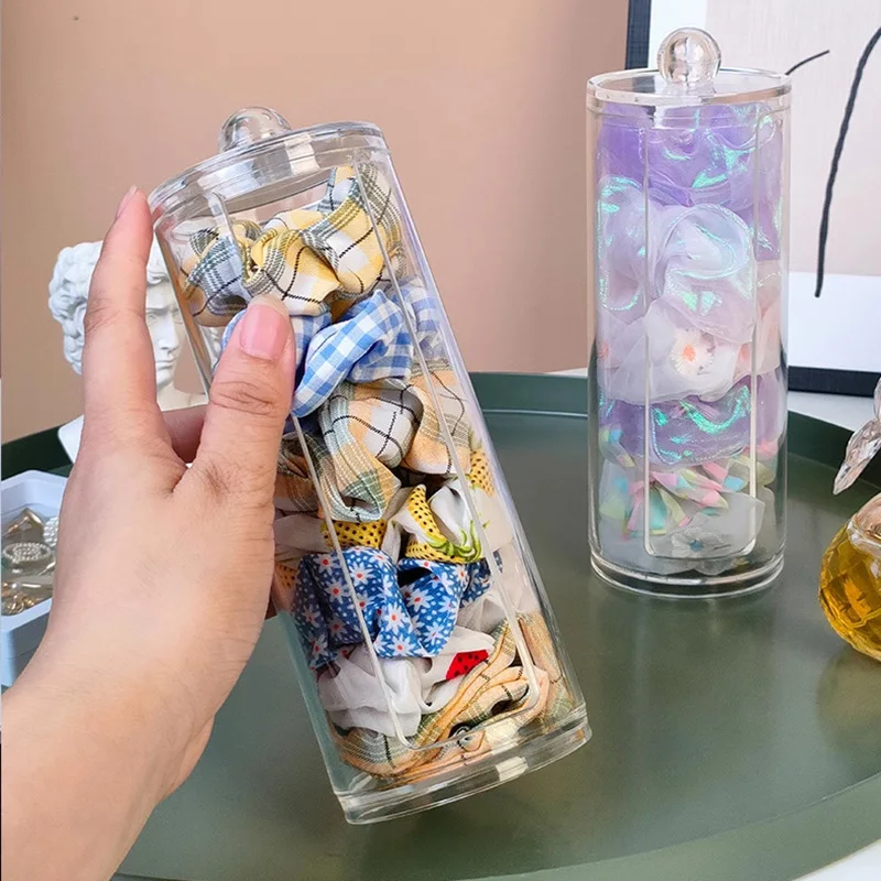 

Прозрачный акриловый Органайзер для волос, аксессуар для волос с крышкой