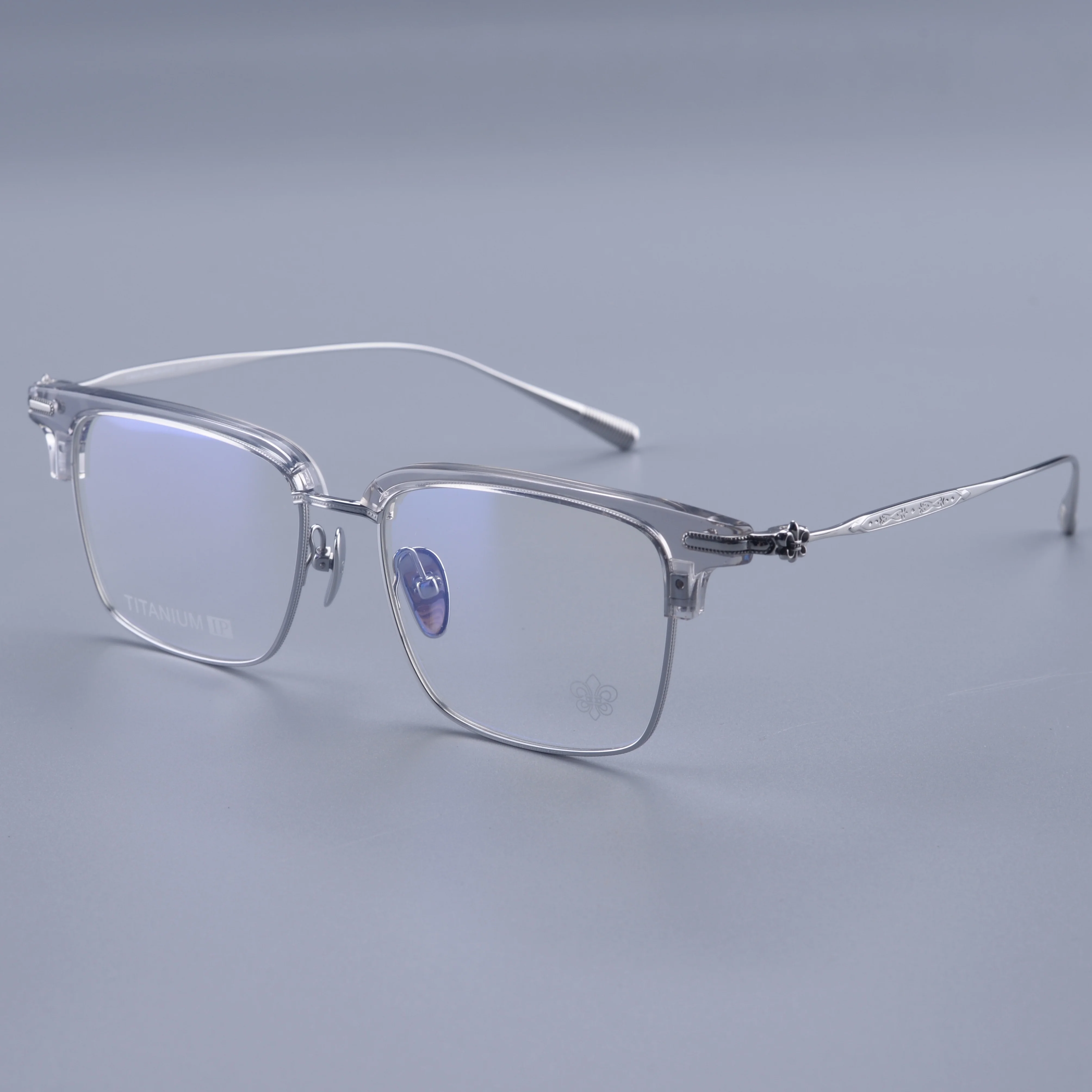 2026 Fashion Classic Retro Style Men's Titanium Frame Glasses Casual Exquisite Carving Pattern Decoration Women's Luxury Glasses