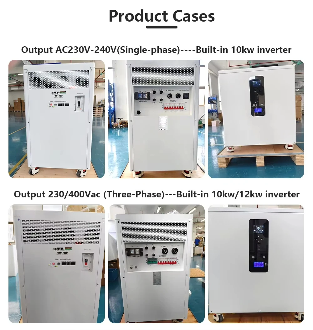 3 مراحل التيار المتناوب 380 فولت 51.2 فولت 32kwh/30kwh المدمج في 12kw العاكس 600Ah 628Ah بطارية نظام تخزين الطاقة الشمسية المتنقلة الكل في واحد #4