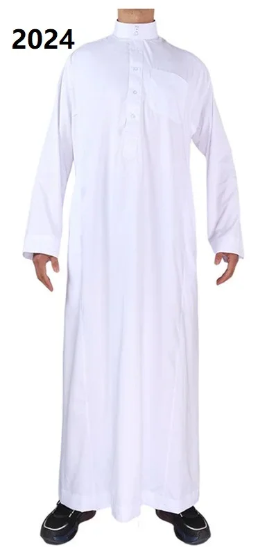 THOBE Arabia Gown Four Seasons (cap socks for free ) Islamic Mideast Men Qatar Robe Muslim Men Clothing