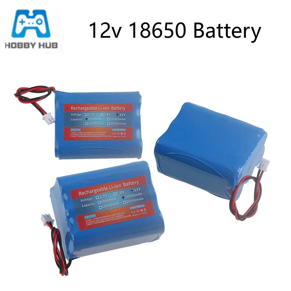 12V 5000/10000mAh Rechargable Pack For Speaker Flashlight Monitor CCTV Camera Battery 12.6 V 11.1V 18650 Lithium-ion Battery