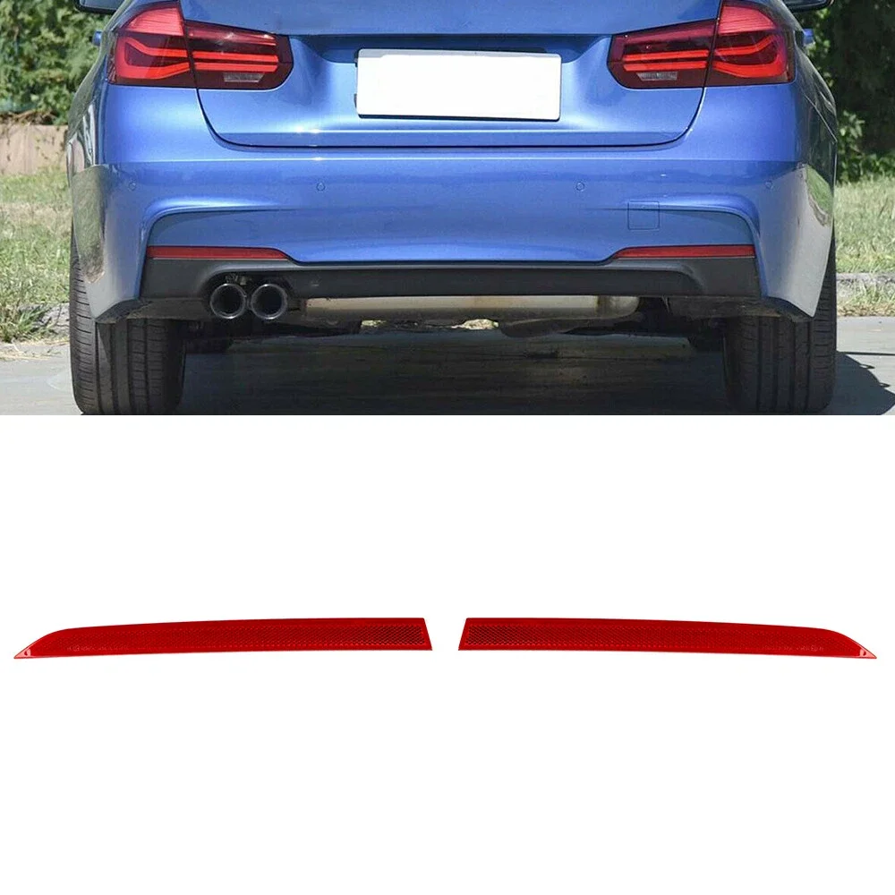 1 Pair Left Right Rear Bumper Reflector For BMW 3-Series F30 F31 M Sport 2012 2013 2014 205 2016 2017 63147847165 63147847166