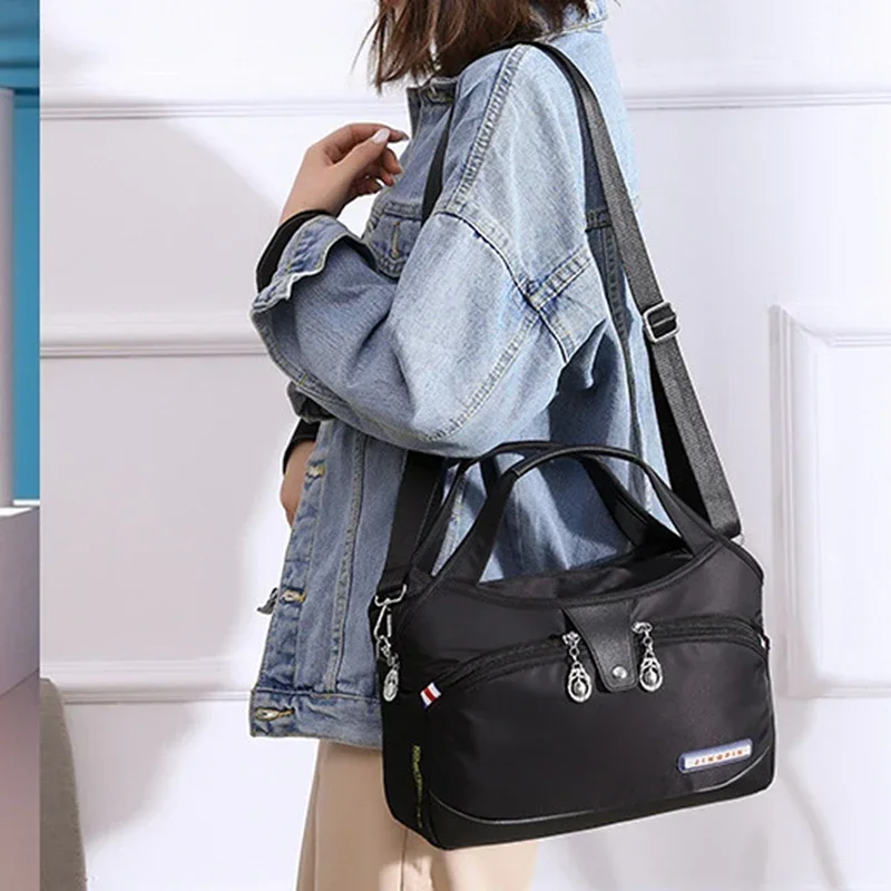 2024 New Fashion Oxford Cloth Large Capacity Shoulder Bag Ladies Casual Light Outdoor Travel Handbag