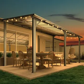Altana ogrodowa 16' x 8' lub pergola na patio, altana z twardym dachem 8x16, pergoly i altany w promocji z patio, La