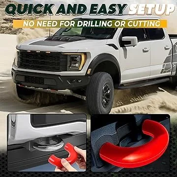 Silicone Tow Hook Cover Cap, Waterproof UV Resistant Protector for Pickup Truck Rear Bumper, Custom Fit, Multi Color