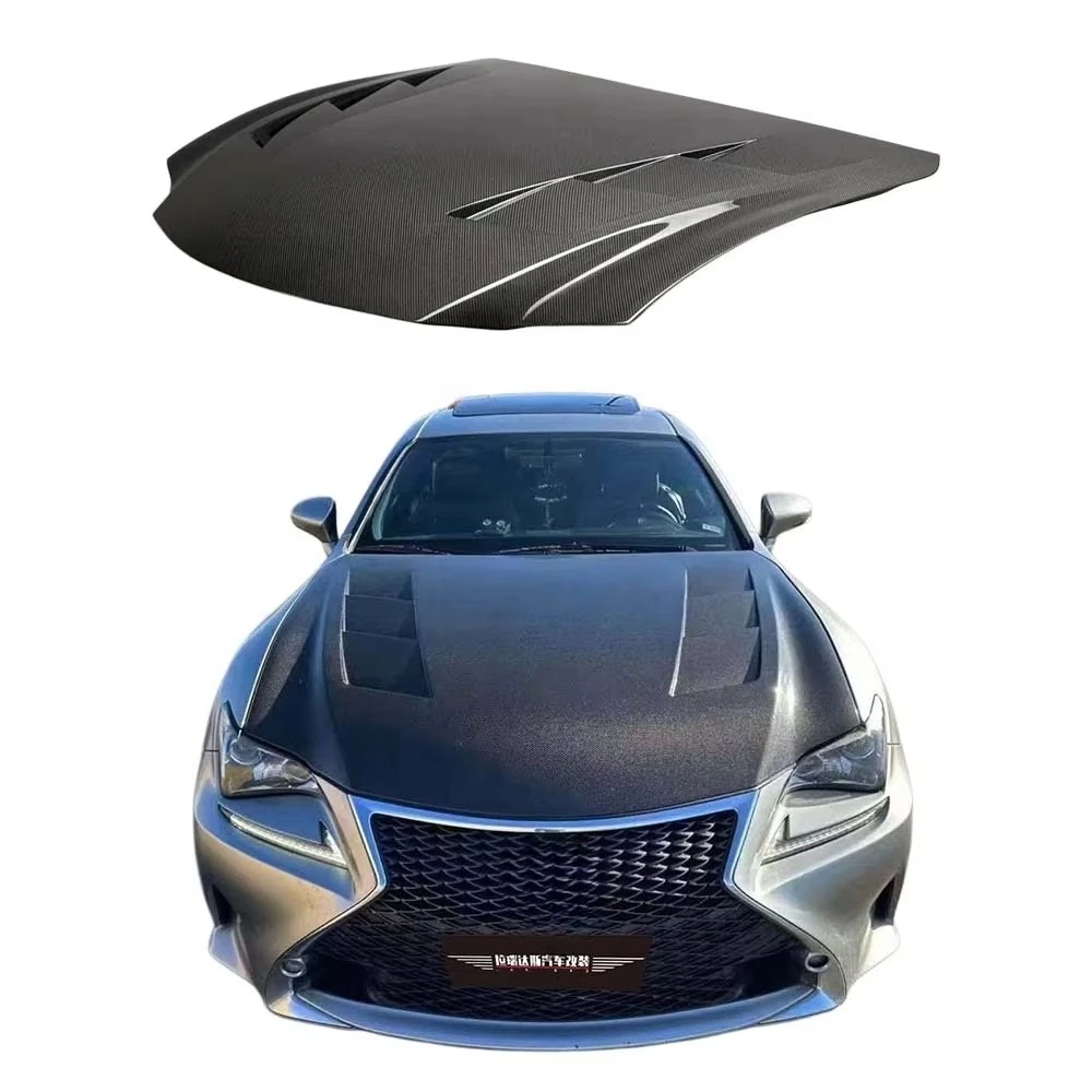 High Quality Laridas Style Carbon Fiber Hood Bonnet for RCF/RC200t RC300 RC350 F-sport 2015-2024