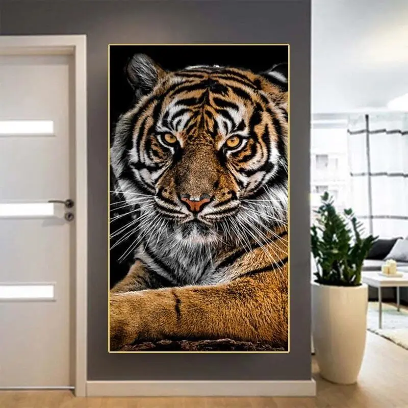 Animals Canvas Painting Tiger Canvas Wall Art Decoration Posters Prints HD Pictures For Living Room Home Decor Frameless Gifts