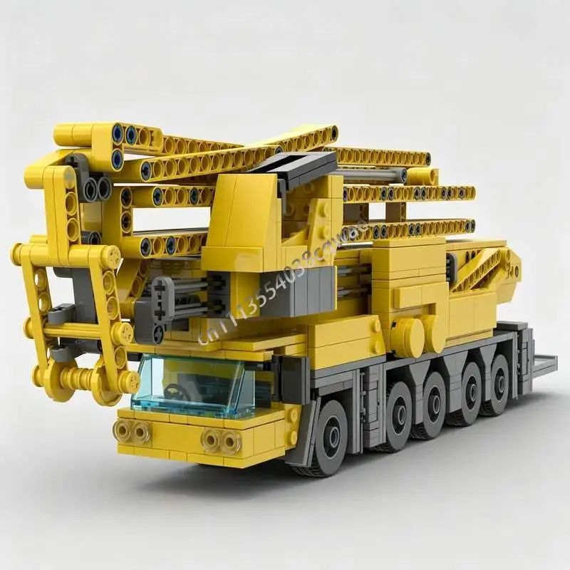1182PCS Tower Crane MOC Custom Puzzle DIY Creative Assembly Building Blocks Vehicle Model Display Collection Educational Gifts