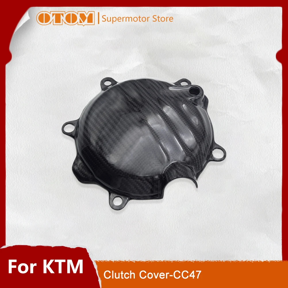 OTOM Motorcycle Clutch Cover-CC47 Carbon Fiber Guard Protector For KTM SX125 XC125 XCW150 EXC150 Engine 2023-2024 Pit Dirt Bikes