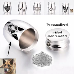 Human/Pet Ashes Container Stainless Steel Customized Personalized Memorial Urn Keepsake for Hair Ashes Perfume Waterproof