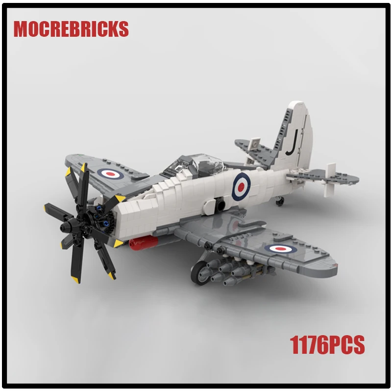 Multi-purpose Wyvern S.4 Military Battle Fighter High-tech Airplane Weapon MOC Building Blocks Aircraft Model Kid's Toys Gifts