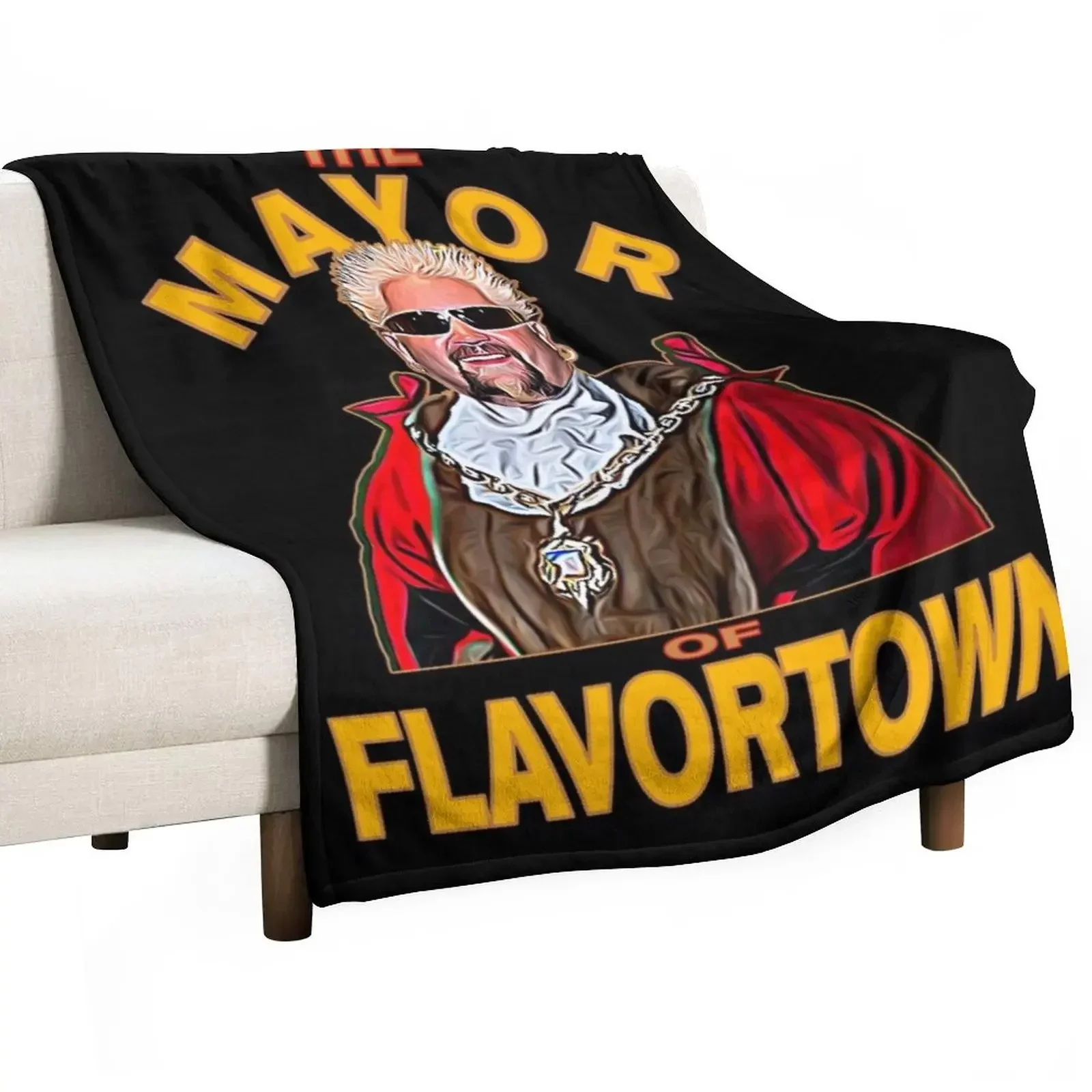 

New New Guy Fieri Fans Mayor of Flavortown Throw Blanket Sofas cosplay anime Tourist Large Blankets