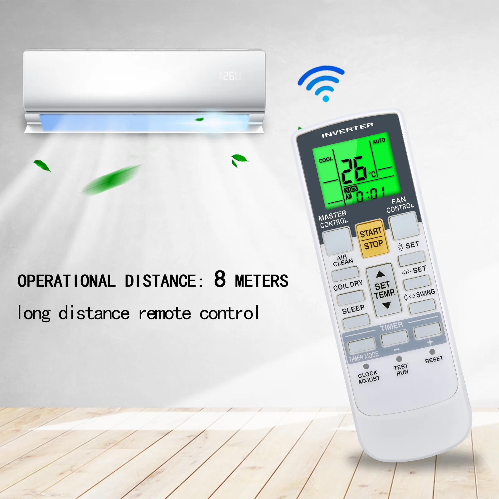 Новый пульт дистанционного управления для кондиционера Fujitsu Ar-Rah2u Ar-Rah1u Ar-Rae2u Ar-Rae1u Ar-Ry3 Ar-Ry4 Ar-Ry12