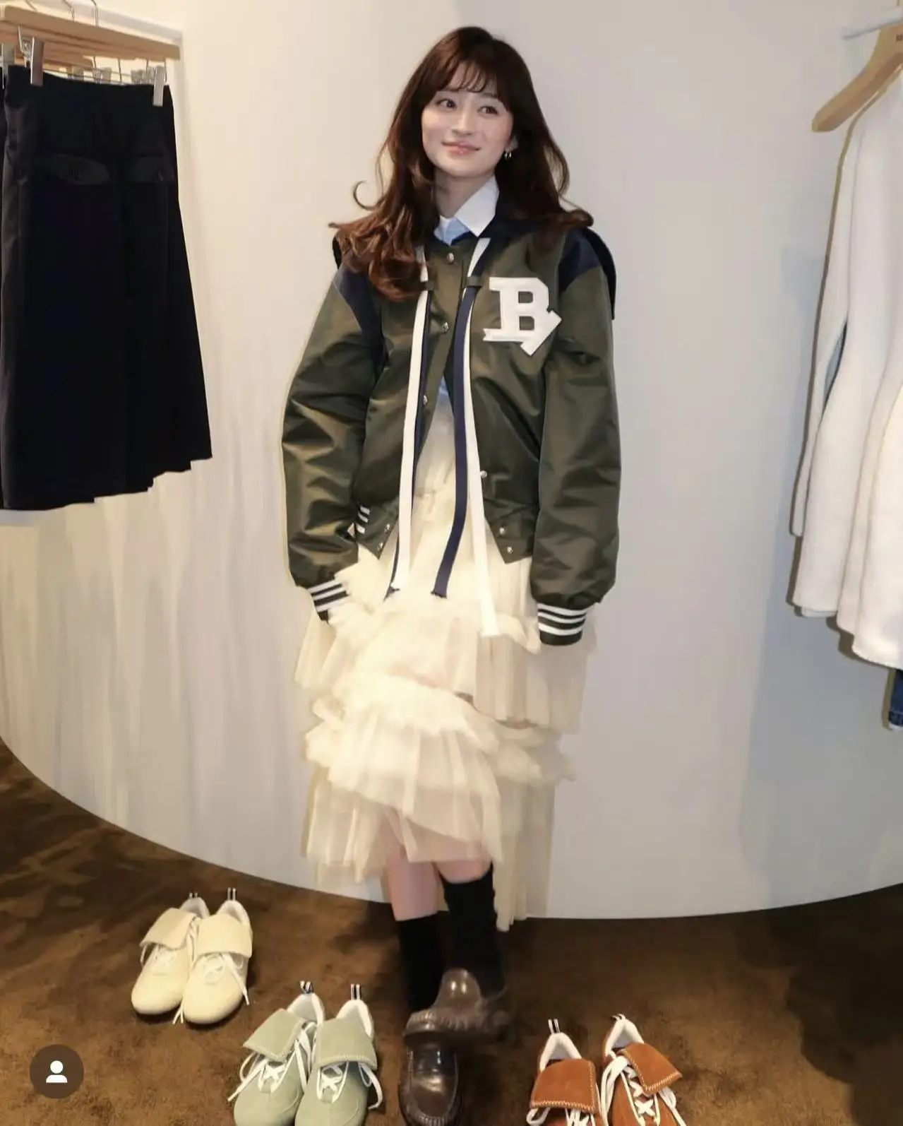 Preppy Style Baseball Jacket for Ladies Sailor Big Collar Letter Patch Color Block Striped Hem Cuff Cropped Outerwear