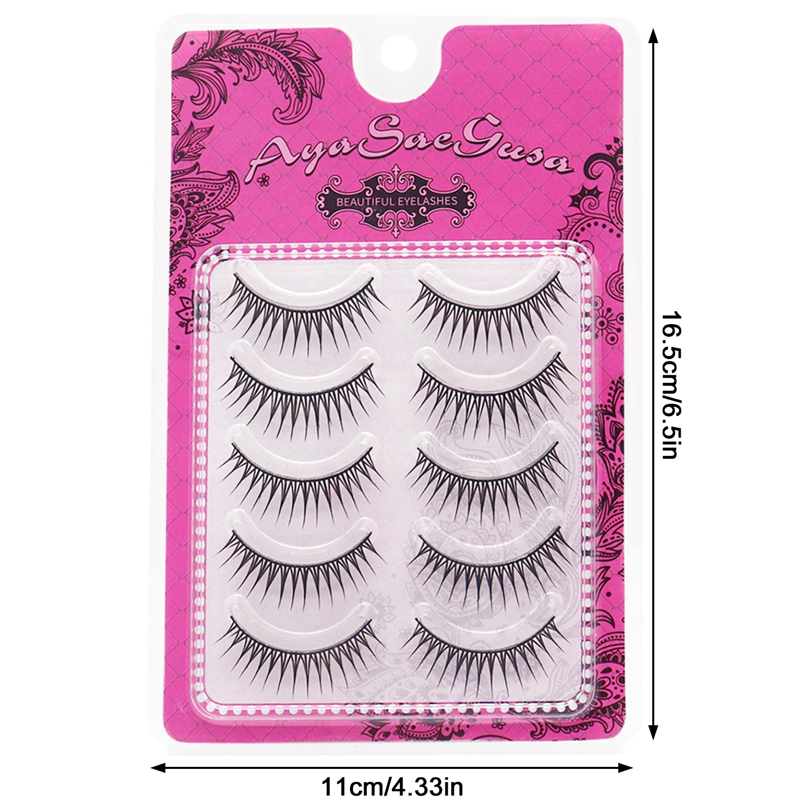 Extensión de pestañas de muñeca en forma de A, pestañas postizas naturales de ojo de gato, maquillaje de Cosplay, pestañas con tira cruzada, pestañas postizas Manga