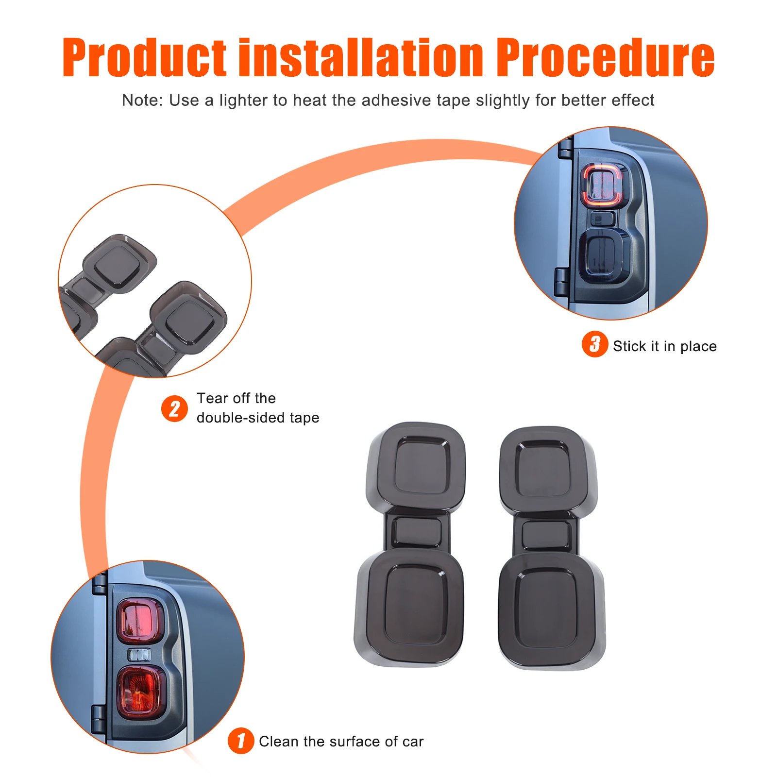 Cheya ABS スモークブラック車のテールライトカバーテールライト保護カバー万里の長城 Haval H9 Menglong 2024+ アクセサリー 2 個