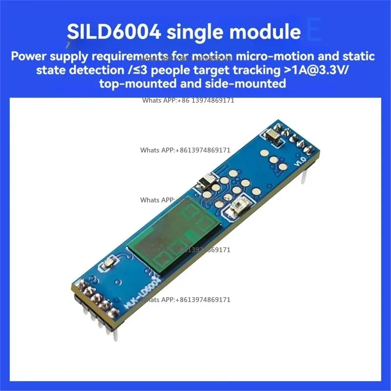 Digital Essentials 60G High Millimeter-Wave Radar Module LD6004 Multi-Target 3D Human Presence Sensing Serial Communication
