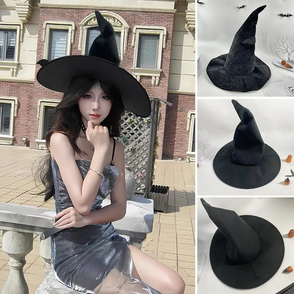 Festival Decoration Party Halloween Sorcerer Hat Portable Vintage Witch Hat Magic Academy Cap