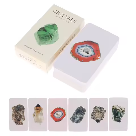 Crystals The Stone Deck Oracle Card Deck For Fate Divination Leisure Entertainment Card Game New High Quality Board Games
