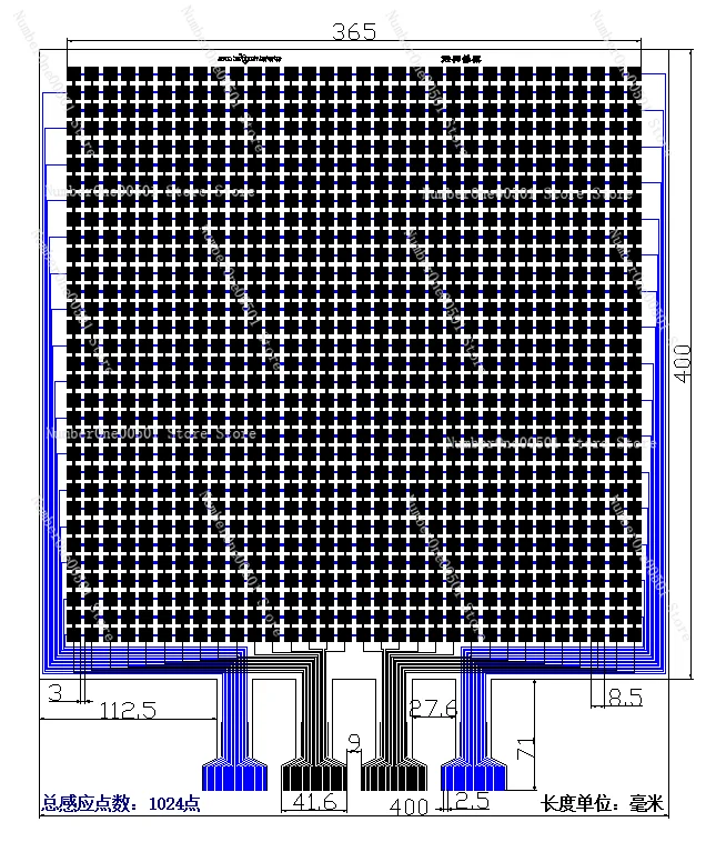 RX-M3232M Large Distributed Flexible Thin Film Pressure Sensor Foot Sole/cushion