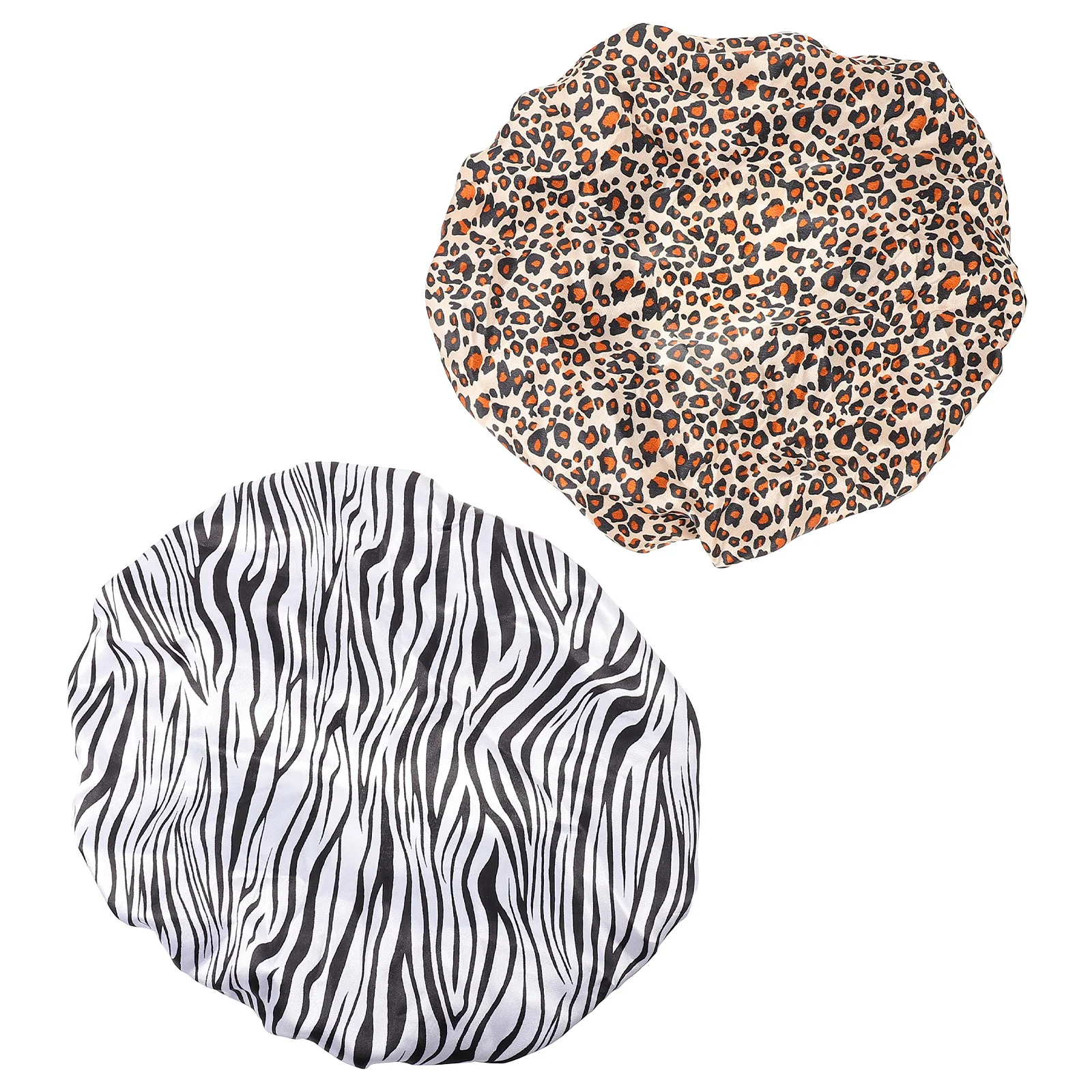 

1Pcs Women Satin Lace Night Sleep Hat Elastic Hair Care Bonnet Breathable Comfortable Home Use Hair Protection Cap