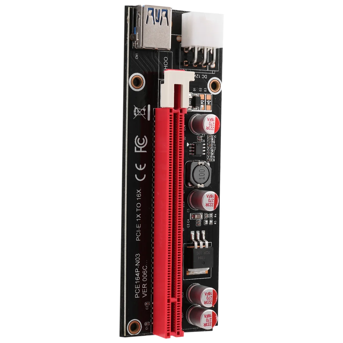 Mini PCIe à PCI Express 16X Riser pour ordinateur portable, carte de forage externe, BTC Miner, MPCIe à PCI-E Slot Mining Card