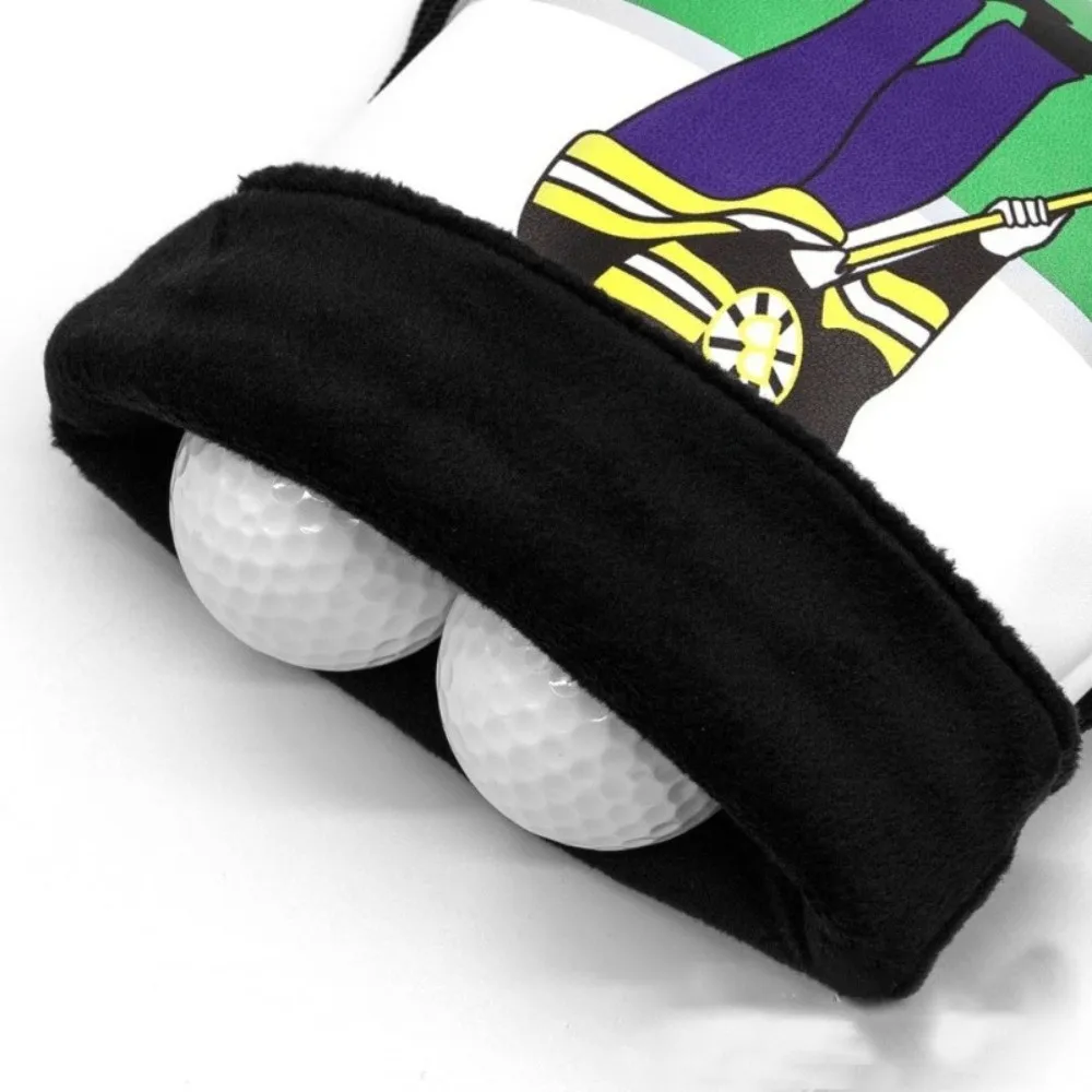 PU Leather Golf Valuables Pouch Portable Waist Pouch Golf Pouch Bag with Hook Water-resistant Drawstring Golf Tee Bag