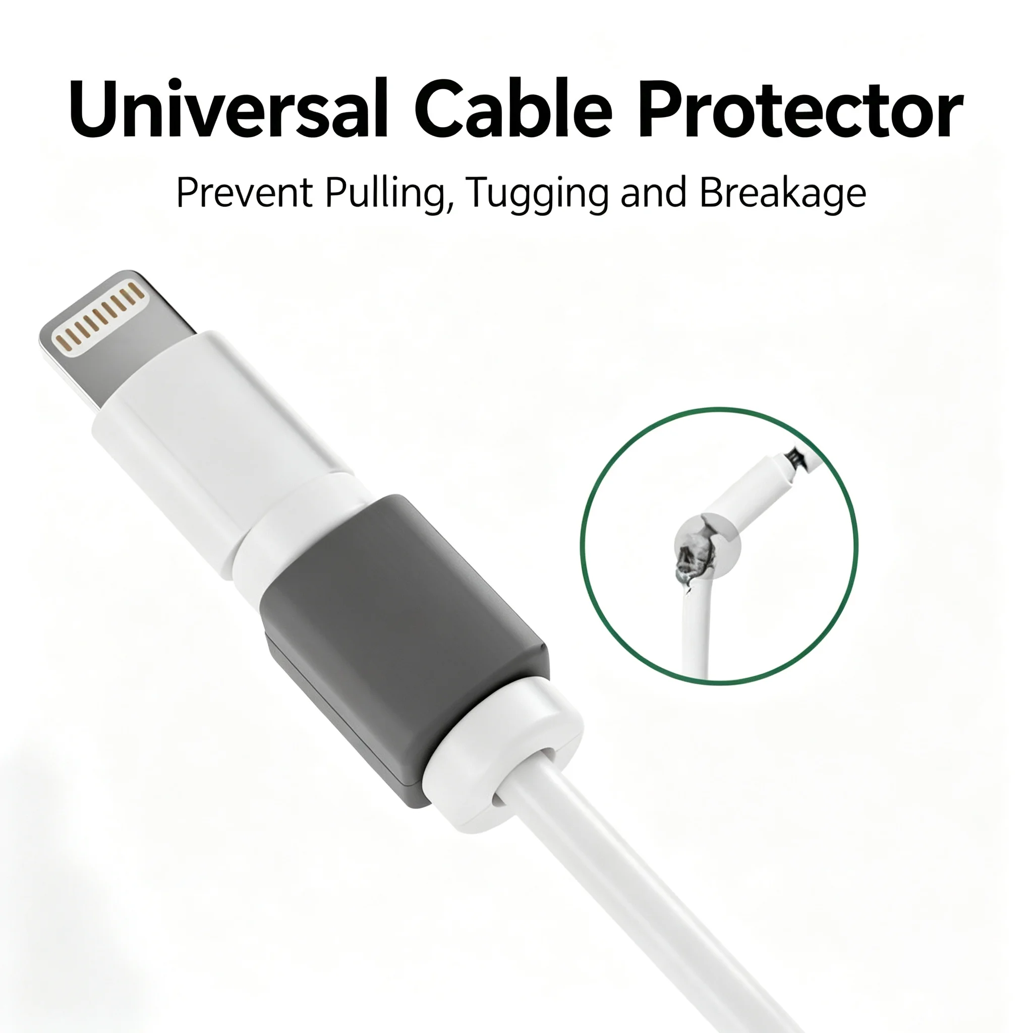 Anti-Break Cable Protector Cover, Cord Reinforcement Saver Fit iPhone 6/6s/6 Plus/6s Plus/7/7 Plus Lightning Charger Cables