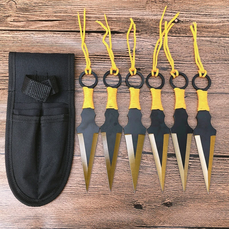 6PCS a Set No Cutting Edge Training Knife Butterfly Trainer Stainless Steel Pocket Pri Practice Knife Sport Cosplay Tool