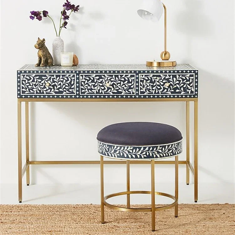 CL simple luxury, hand painted, dresser, dressing chair, dressing table, desk