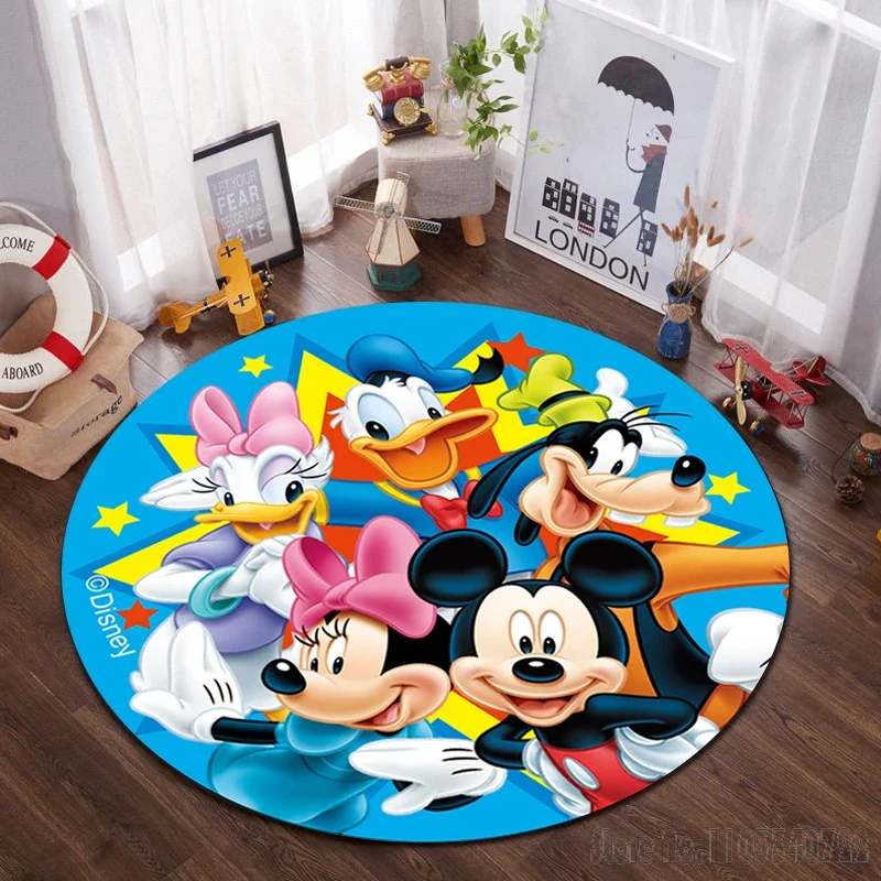 Cartoon The Lion King Rug Round Carpet 80cm Chair Non-slip Floor Mat Crawling Game For Kids Living Room Decor