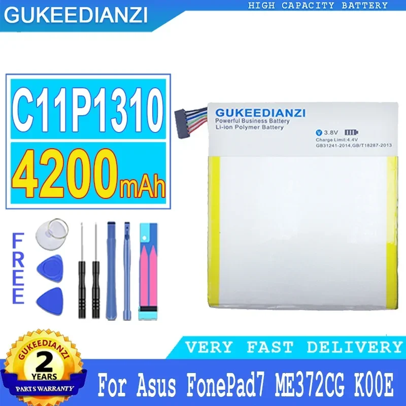 

GUKEEDIANZI Battery C11P1310 for Asus FonePad 7 ME372CG K00E ME372 FonePad7, Big Power Battery, 4200mAh