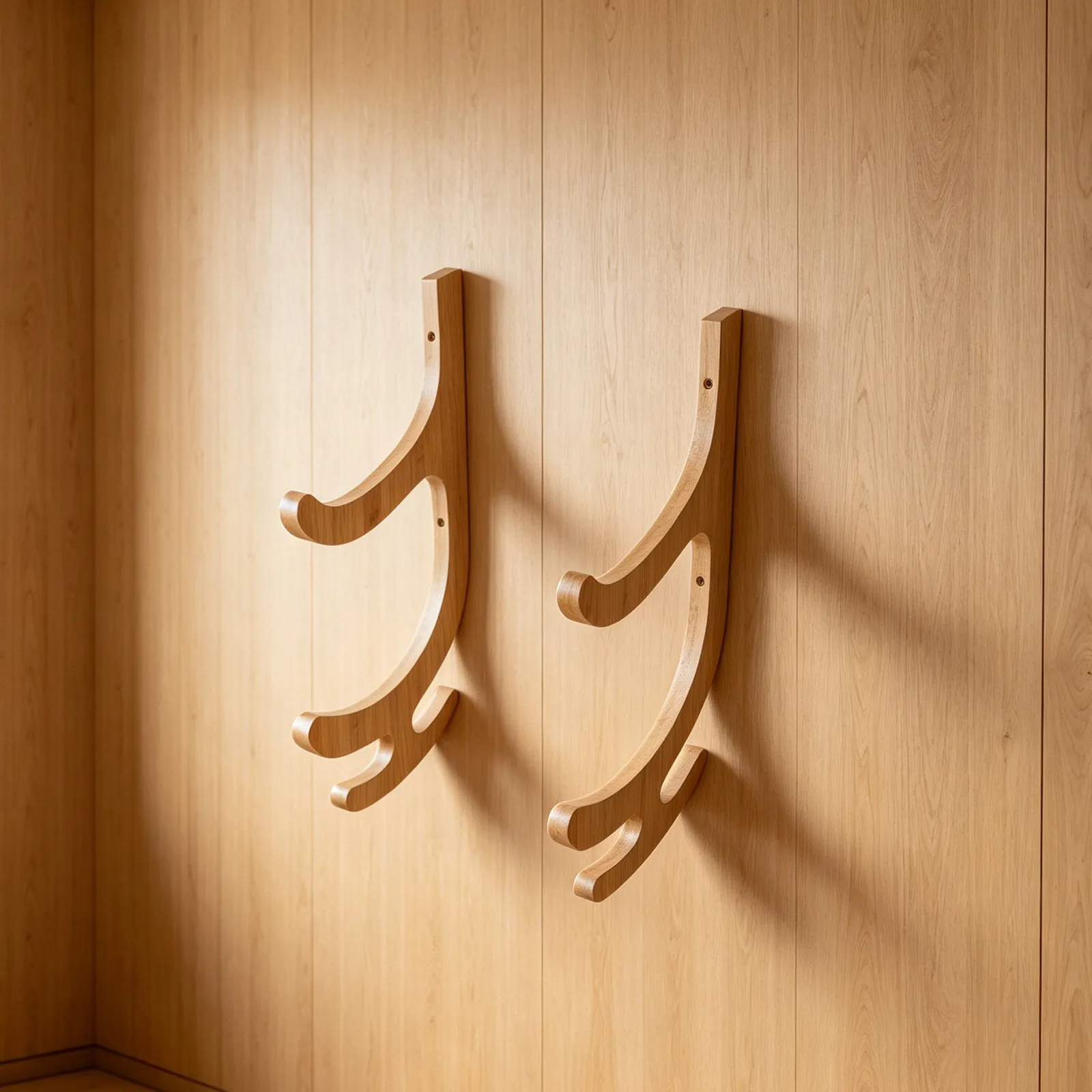 1Pair Wooden Wall Mount Yoga Mat Holder Organizer For Gym Storage Rack Wall Yoga Heavy Duty Hanging Hooks