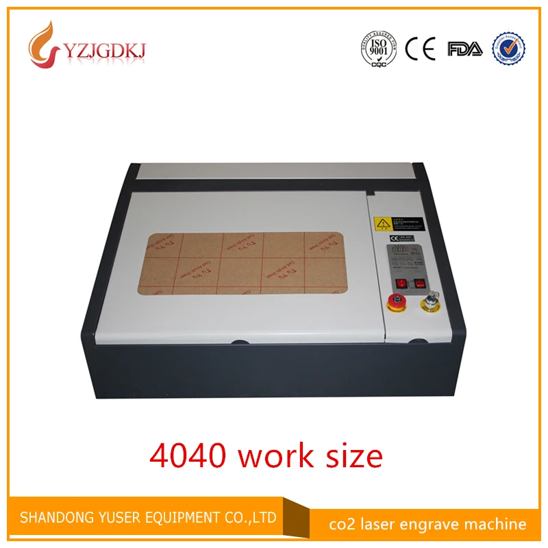 Free shipping 4040 mini laser cutting machine/50W laser tube un&down platform