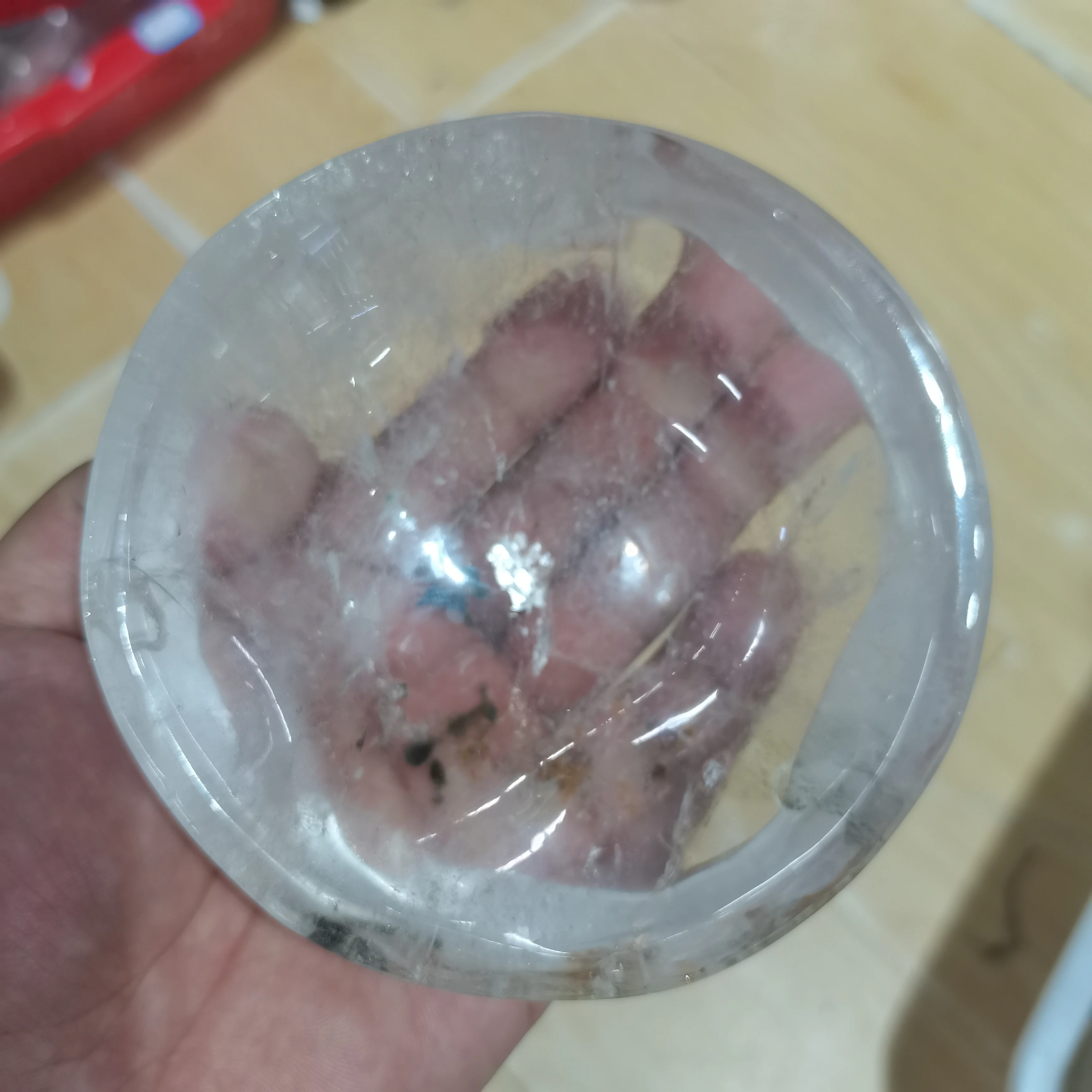 Natural White Quartz Crystal Bowl for Healing Home Decoration Reiki - Spiritual Healing Crystal Bowl