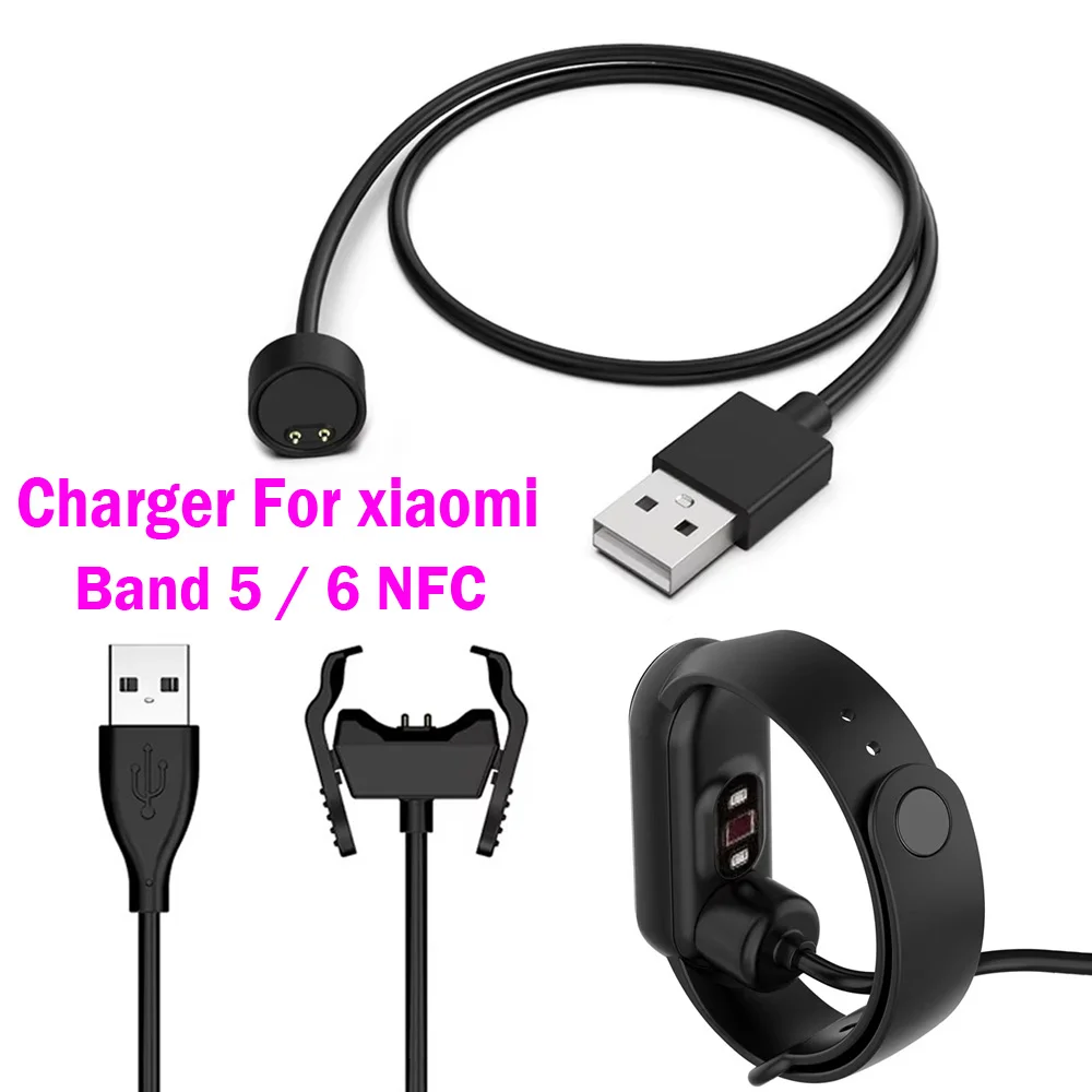 Charger For Xiaomi Mi Band 6 5 4 Miband 5 6 Smart Wristband Bracelet Charging Cable For Mi Band 4 5 USB Charger Adapter Wire