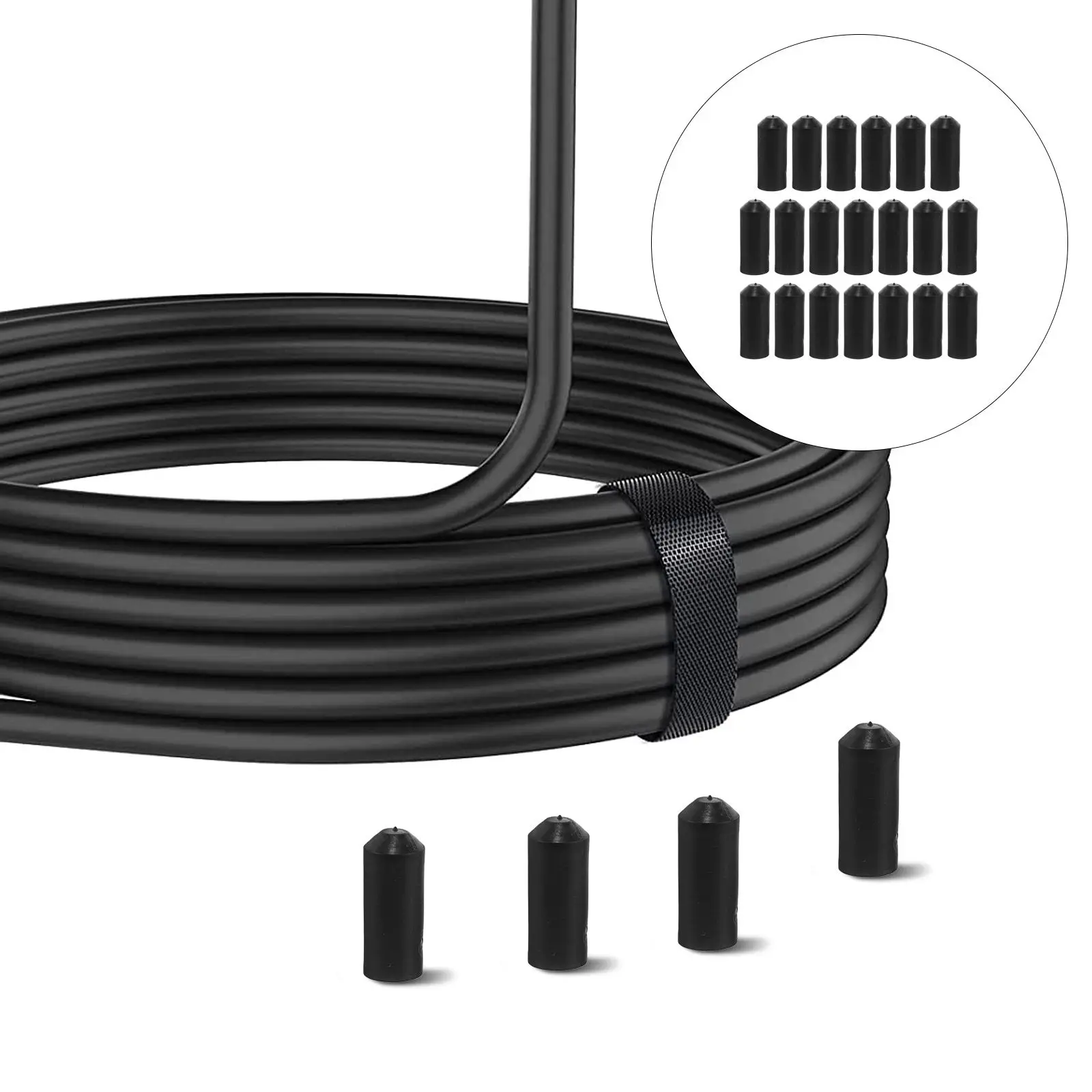 40Pcs Electrical End Seal Cap Heat Shrink Closure Cap Insulation End Protector Waterproof Shrink Boot Wire Cover for Outdoor