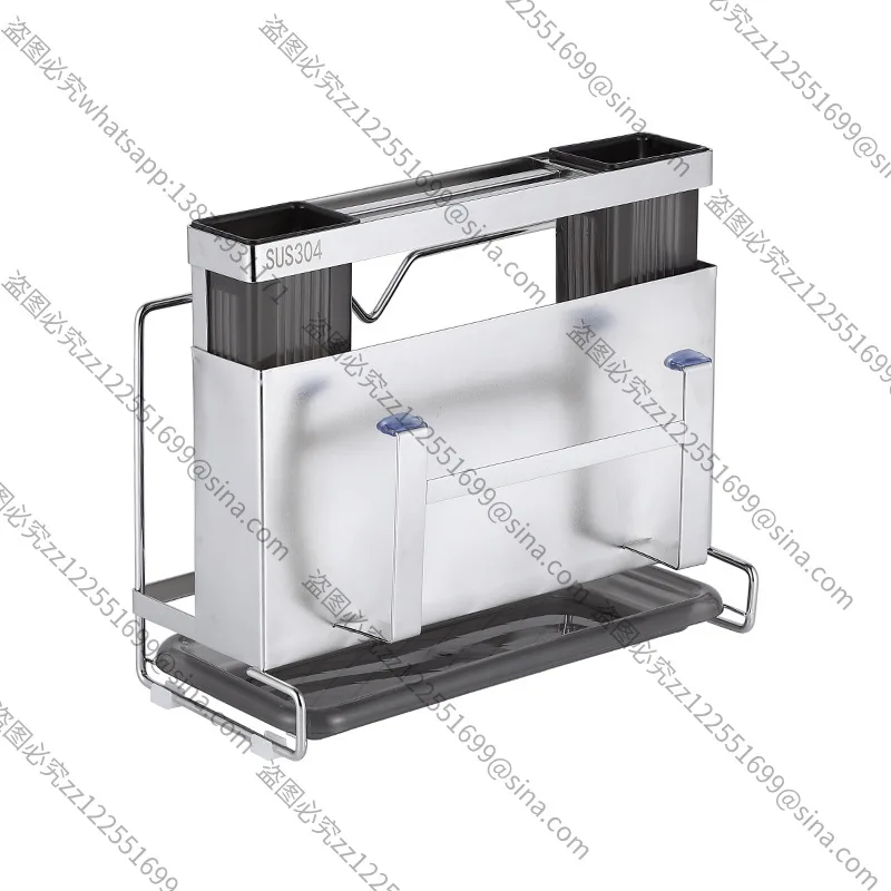 Suitable for Kitchen Rack Stainless Steel Non-punching Wall-mounted Knife Holder Chopping Board Cutting Board Holder Chopstick