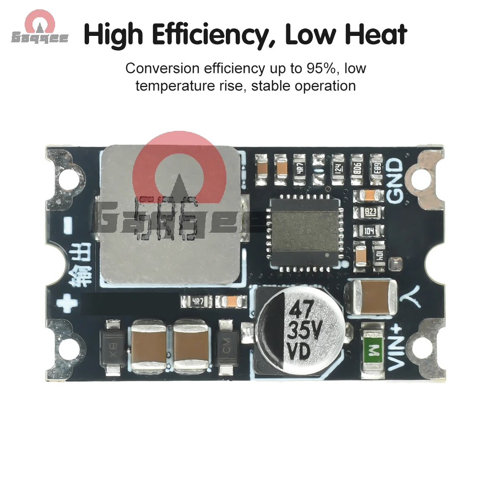 DC-DC Step Down Power Module 6-35V to 5V/12V 8A High Efficiency 95% Buck Converter with Low Ripple Stabilization