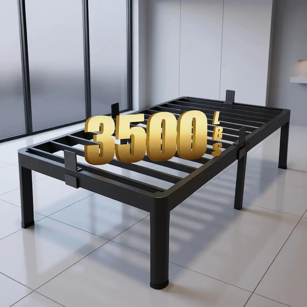 

Twin XL Metal Platform Bed with Round Edge Legs, 18 High, Supports Up to 3500 lbs, No Box Spring Needed