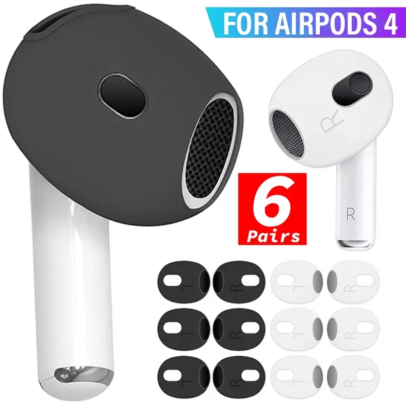 Anti-Slip Ear Cover Eartips for Apple AirPods 4 Replacement Ultra Thin Earbuds Covers Earphone Skin for AirPods 4 Accessories