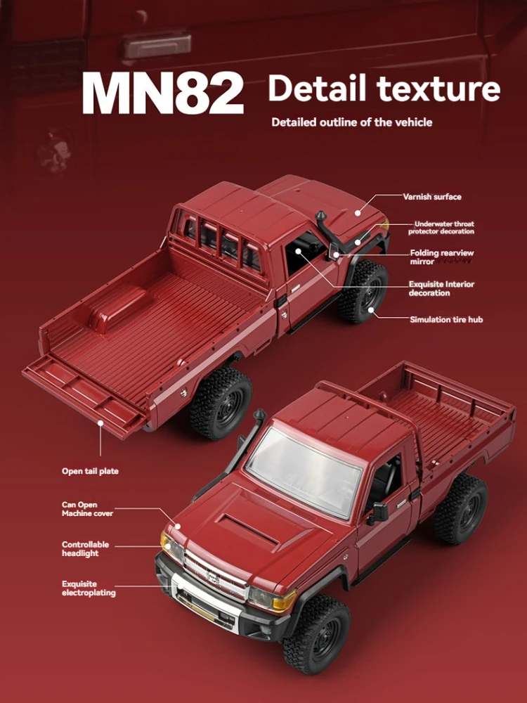 Samochód Rc 1:12 MN82 ciężarówka typu Pickup wspinaczka terenowa 280 mocne silnik magnetyczny 17g wodoodporne serwociężarówki Rc samochody dla