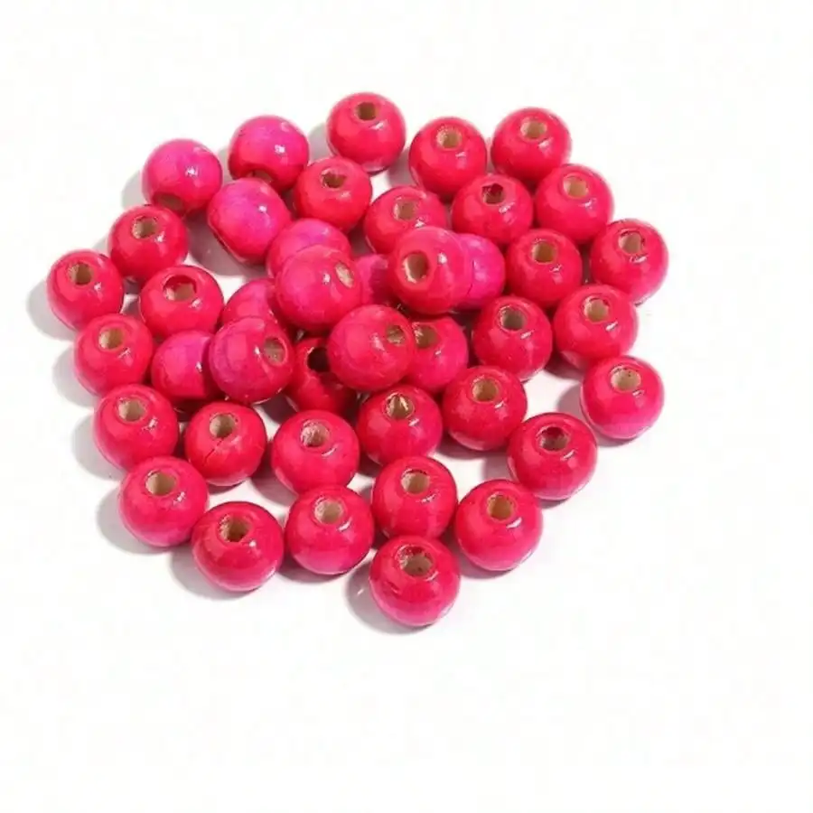 200 pieces/pack of 10mm colored wooden round beads, Diy bracelets/necklaces made with large hole beads, wooden beads