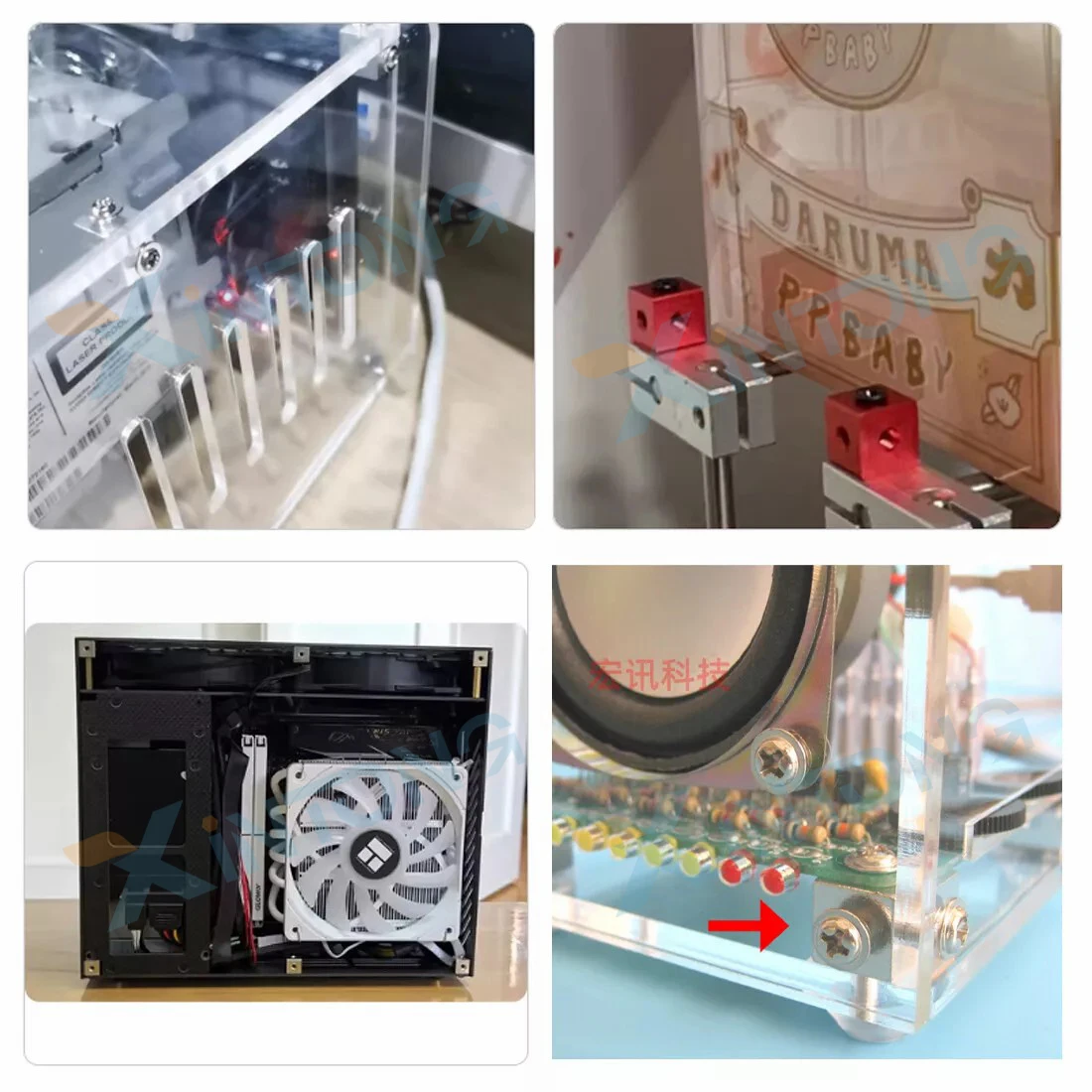 Weiyi 5 Stück/Set M3 M4 M5 M6 M8 M10 Aluminiumlegierung Eloxierte Würfelverbinder Befestigungshalterung Quadratischer Abstandshalter T-Stück 6-Wege – Detail 5