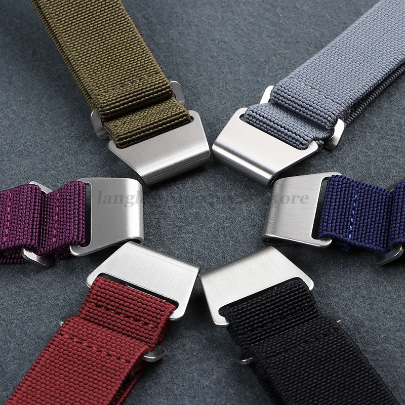 Elastic Nylon Watch Band for Seiko for Rolex for Huawei Watch GT5/GT4/GT3 Sports Bracelets Parachute Watch Strap 18mm 20mm 22mm