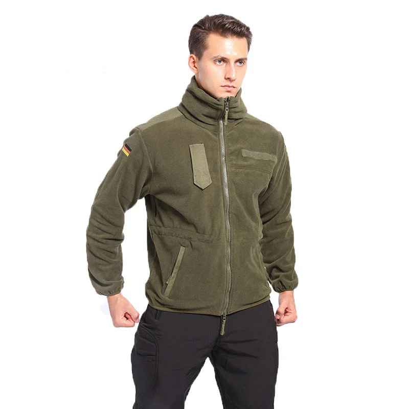 Men's Tactical Jacket Warm Windproof Fleece Outerwear Outdoor Hiking Climbing Sports Coat Male