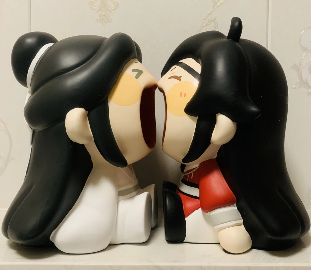 Tian Guan Ci Fu Tgcf Hua Cheng Xie Lian figura de Anime de boca abierta, adornos de almacenamiento de escritorio, accesorios de Cosplay oficiales, modelo de muñeca, regalo