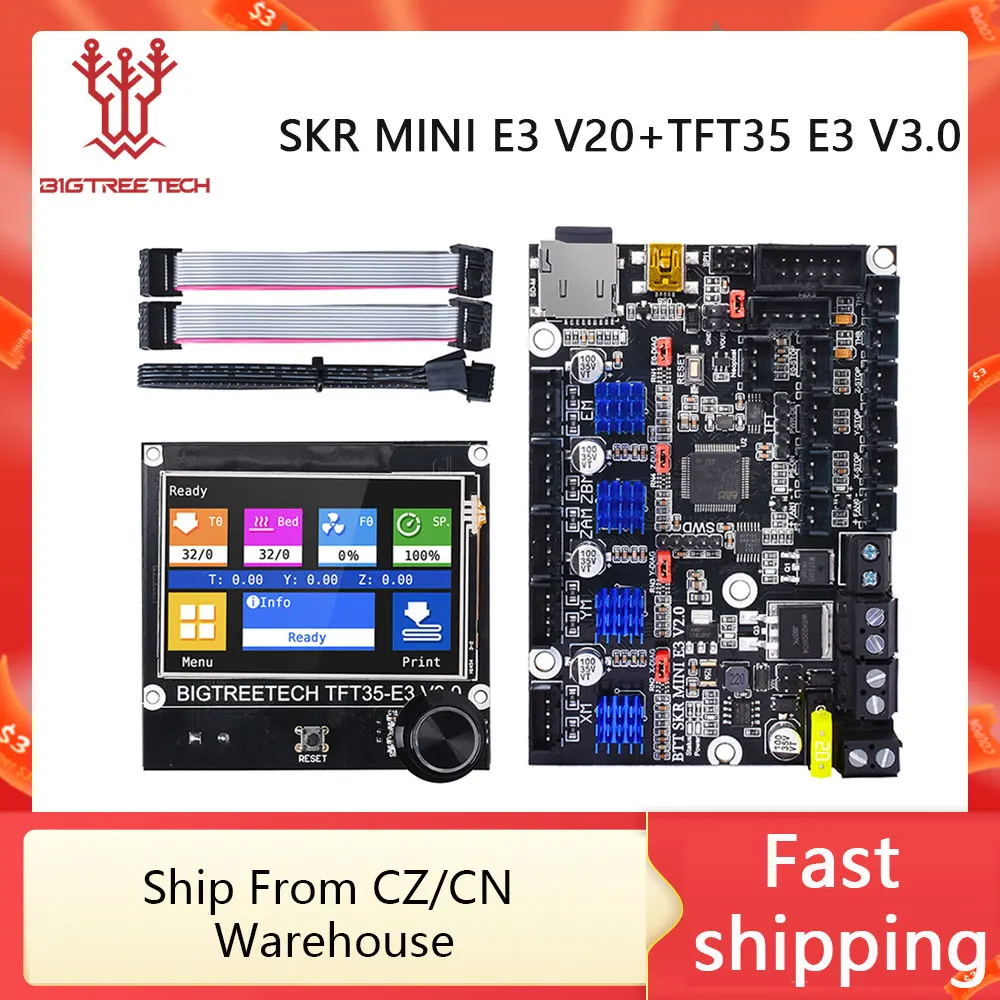 

BIGTREETECH SKR MINI E3 V2.0+TFT35 E3 V3.0 Touch Screen TMC2209 3D Printer Parts For Creality Ender 3 V2 Pro Ender 5 Upgrade