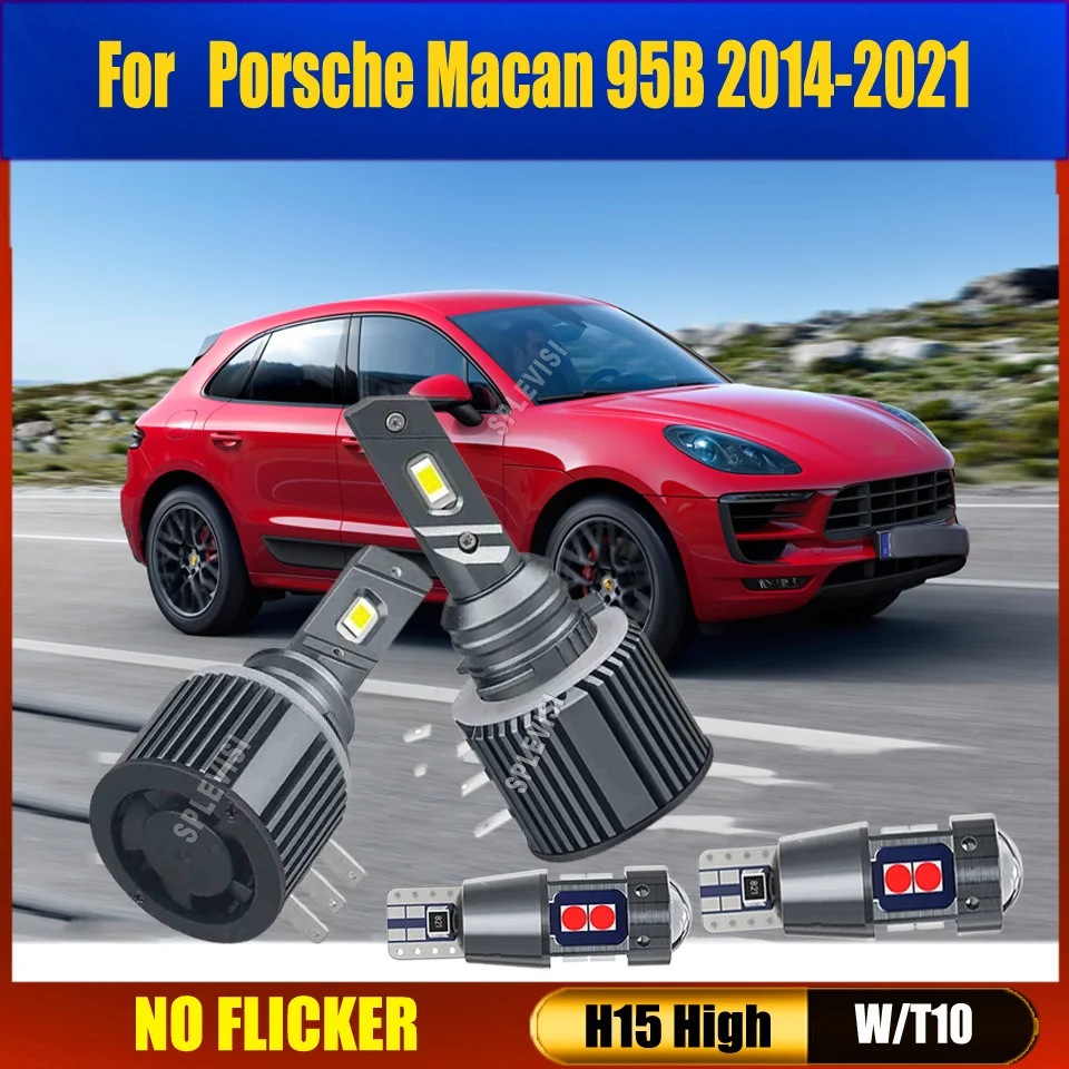 

H15 Car LED Headlights DRL Bulbs 501 Side Light - 1:1 Mini Size Headlamp For Porsche Macan 95B 2014 2015 2016 2017 2018-2021