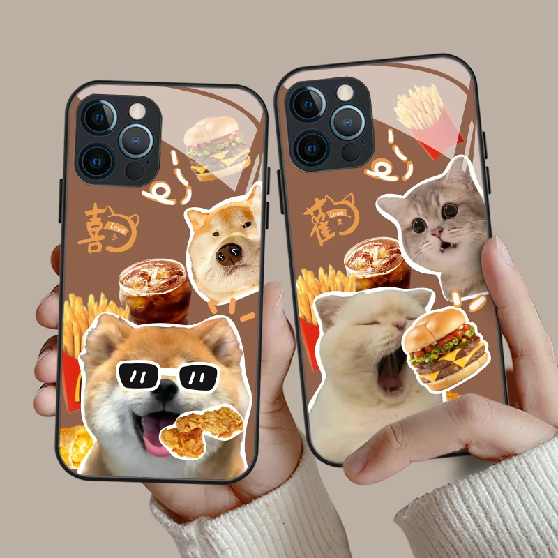 

Cyber Chip Circuit Design Smart LED Light Glow Tempered Glass Phone Case For Samsung S25 S24 S23 S22 S21 S20 FE Plus Ultra